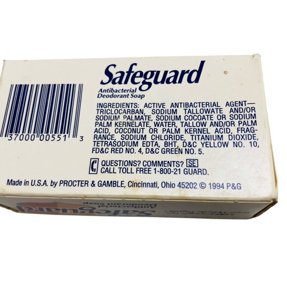 Vintage 1994 Safeguard Beige Antibacterial Deodorant Soap 7 Pack 3.5 Oz Bars - Picture 2 of 2